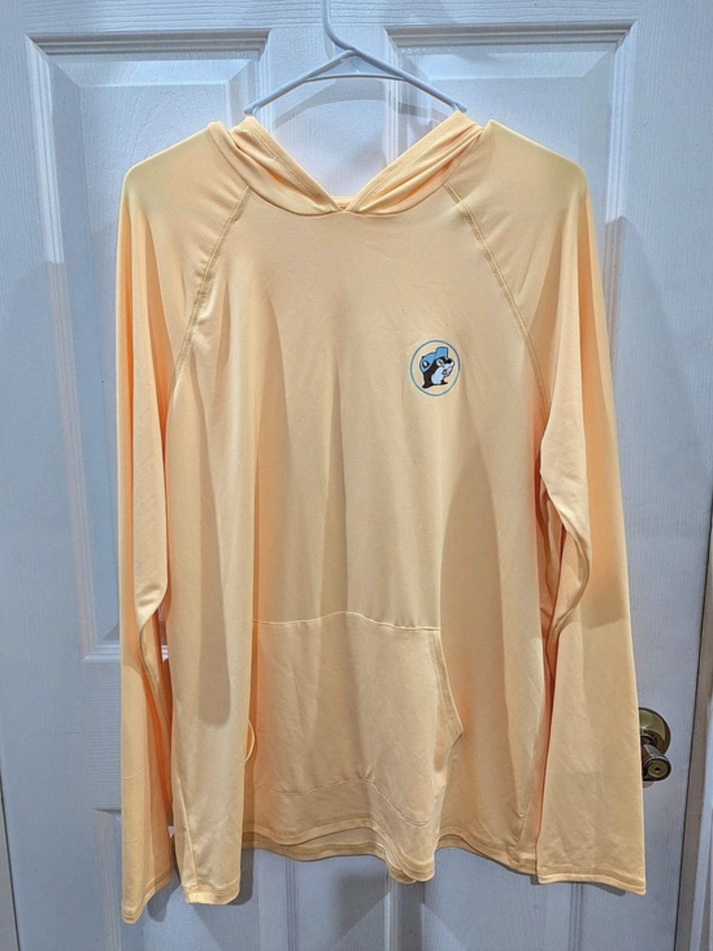 Swim Top Buc-ees Hooded Performance Top in Orange Medium Like New